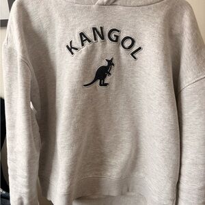Kangol Light Gray Hoodie with Kangaroo Logo
